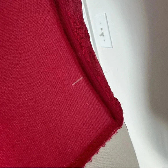 Y2K Elegant Red Lace Bustier Lace Up Glam Cottagecore 34C - Picture 7 of 9